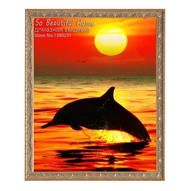 Дельфины на рассвете