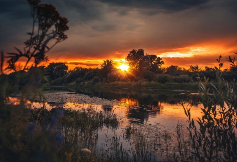 Пейзаж закат