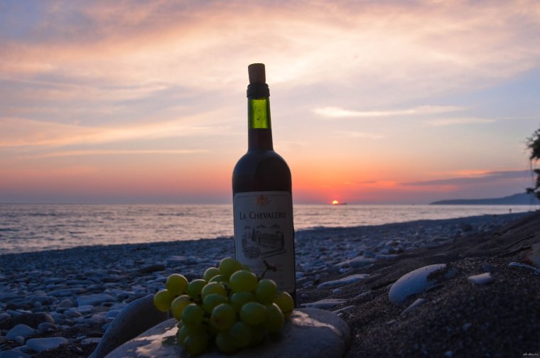 Море вино закат