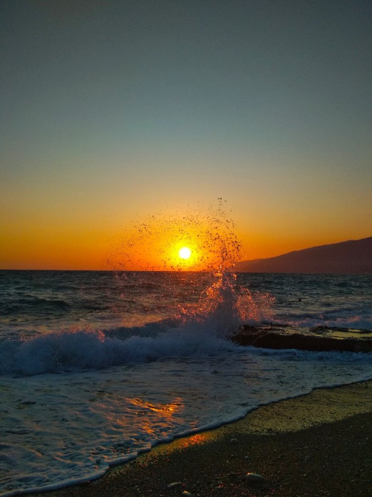 Абхазия закат на море