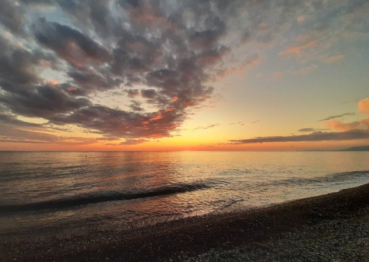 Абхазия закат на море