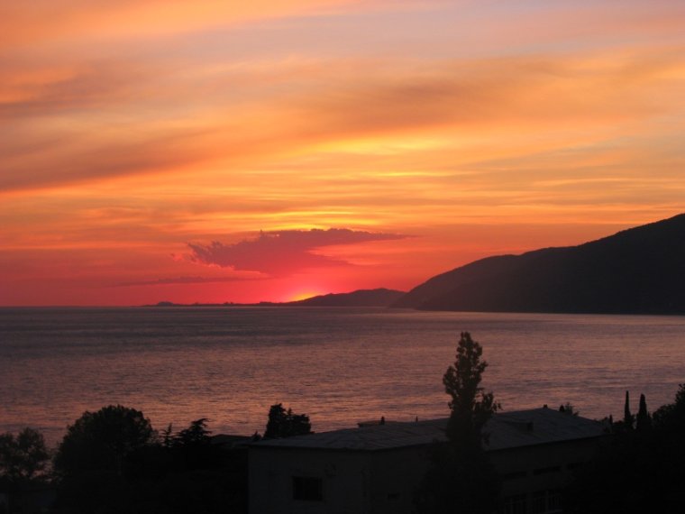 Абхазия Цандрипш закат