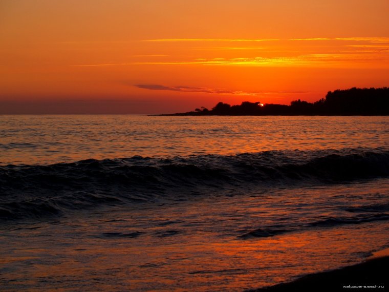 Абхазия море Цандрипш закат