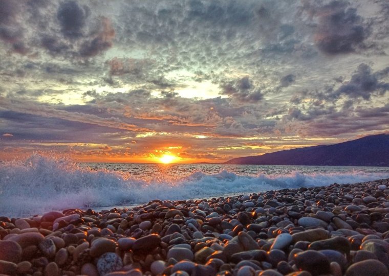 Абхазия осень море