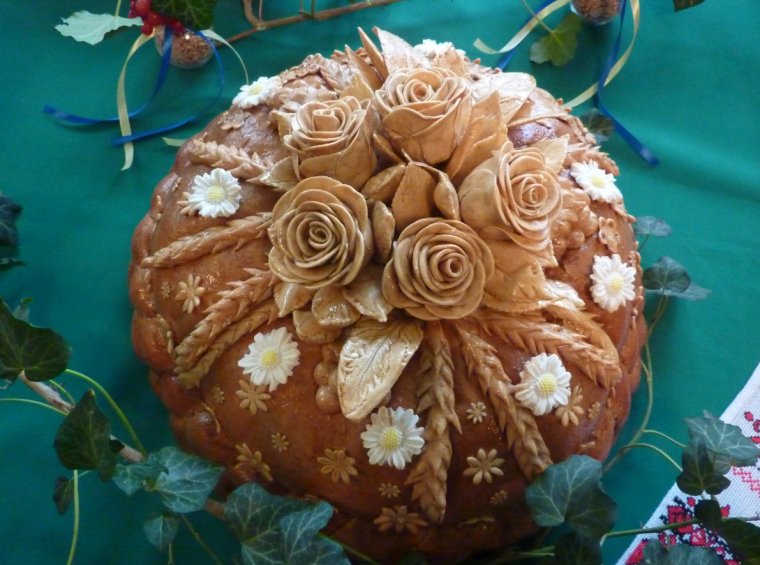 Свадебный каравай золотой Колос