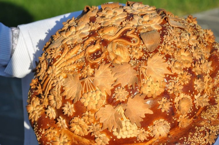 Свадебный каравай золотой Колос