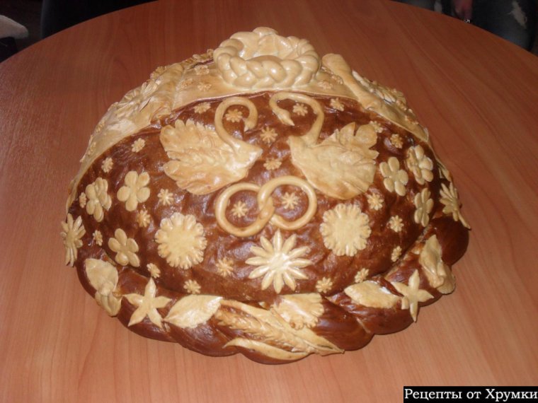 Украшение свадебного каравая