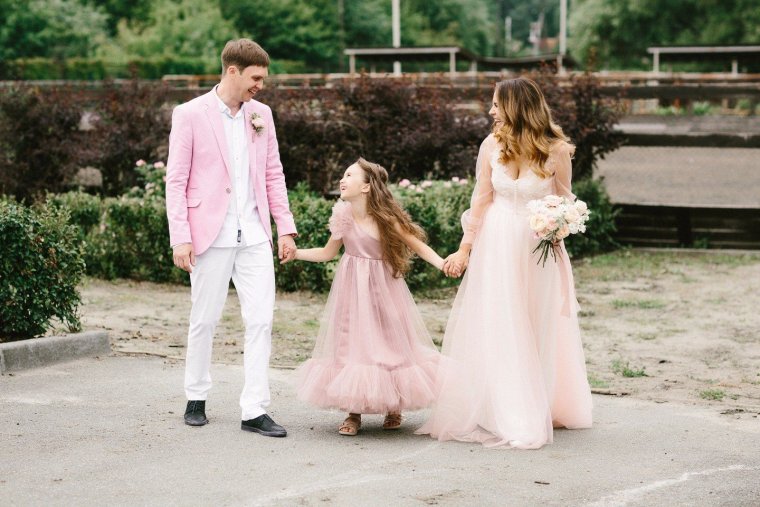 Фотосессия на розовую свадьбу