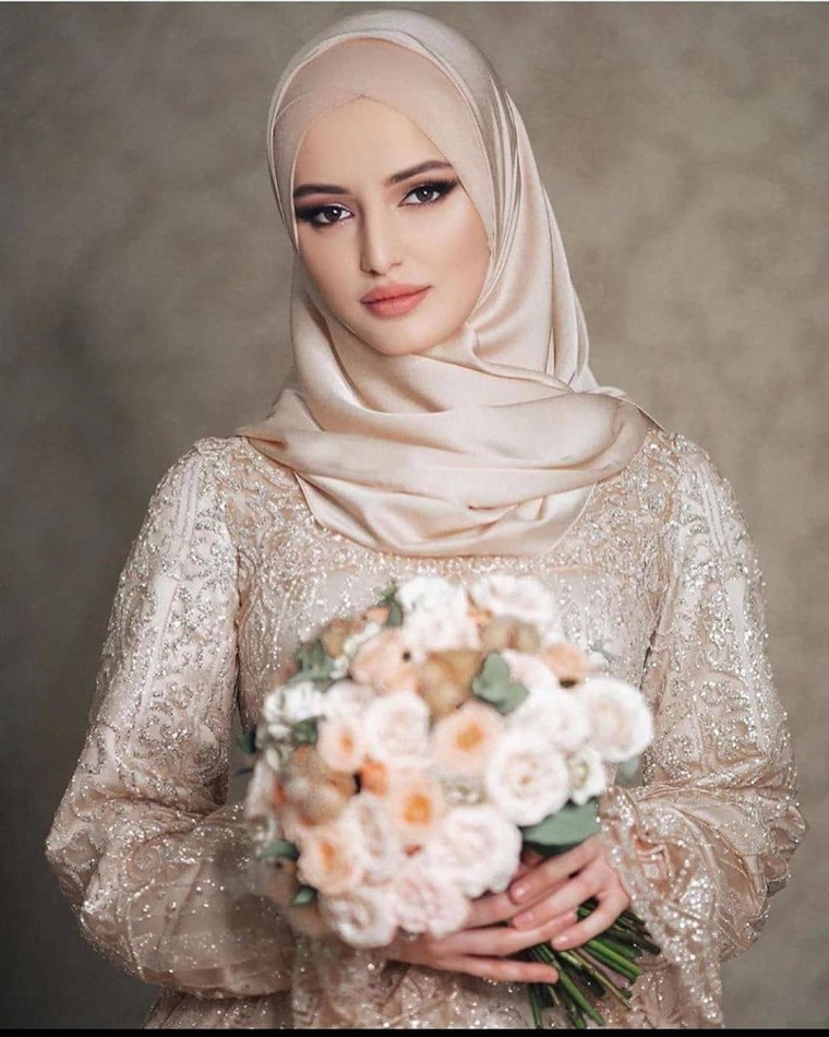 Хиджаб на свадьбу невесте