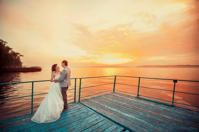 Свадебная фотосессия на закате
