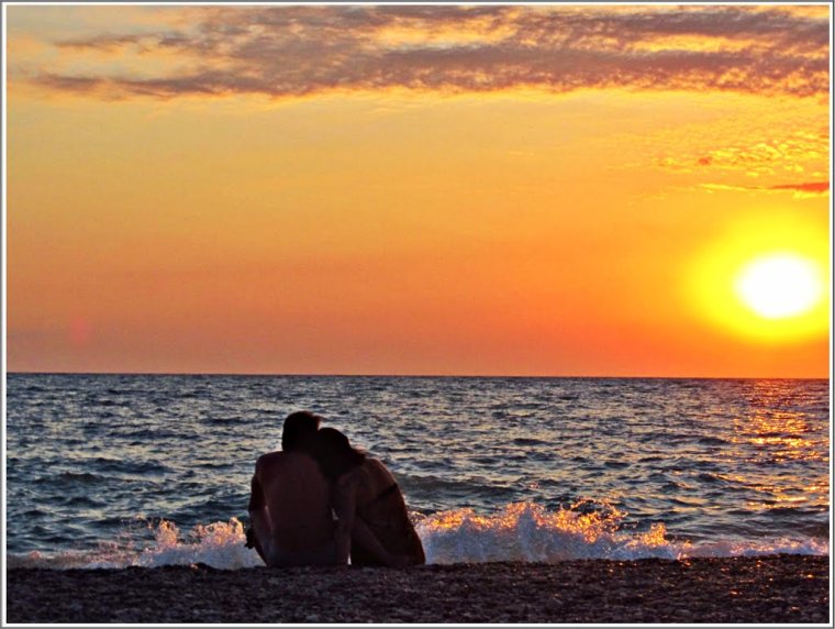 Пляж любовь