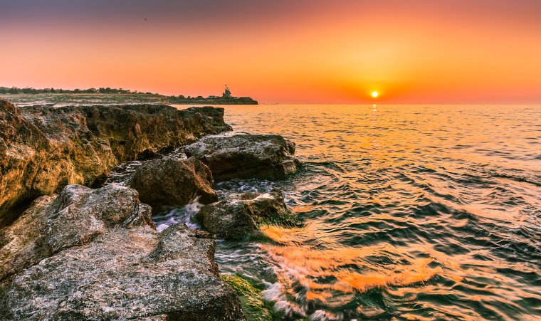 Чёрное море в Одессе в декабре