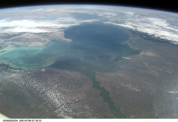 Каспийское море с МКС