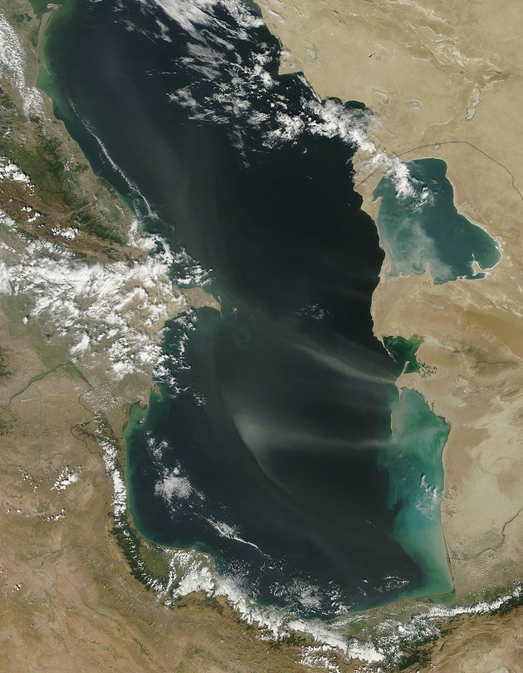 Персидский залив вид сверху
