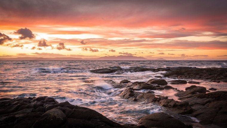 Океан закат на рабочий стол