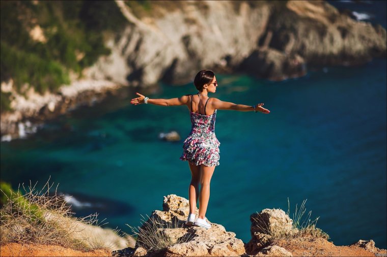 Лето море девушка