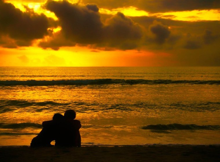 Море закат романтика