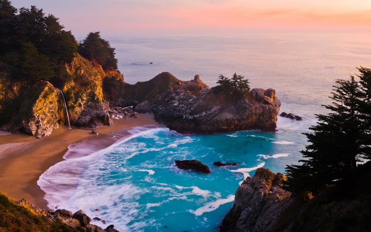 Калифорния водопад MCWAY Falls