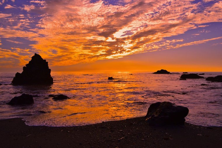 Закат на море фото