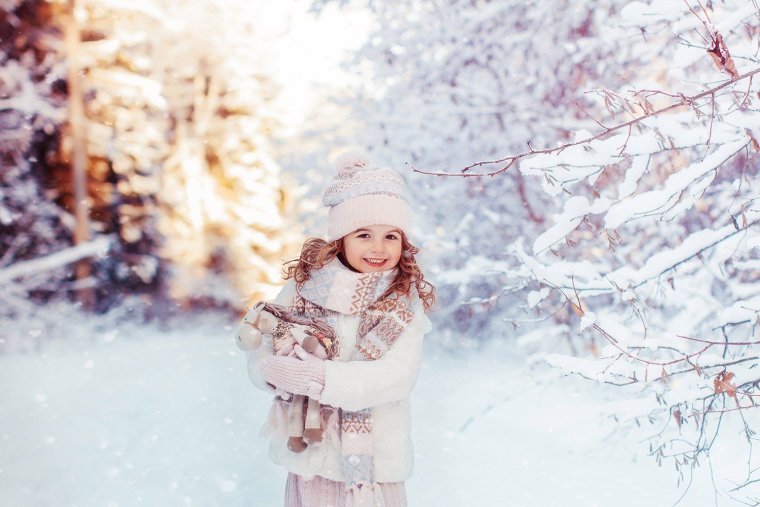 Зимняя фотосессия детей