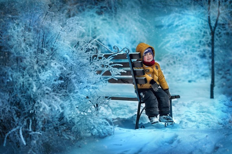 Детская зимняя фотосессия