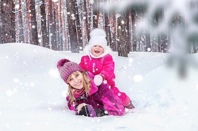 Зимняя фотосессия детей