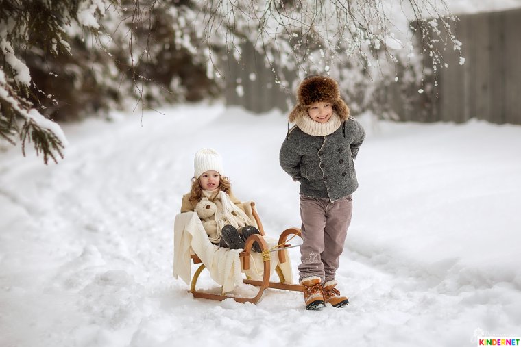 Зимняя фотосъемка детей