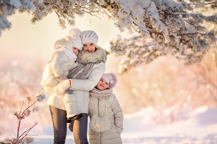 Зимняя семейная фотосессия