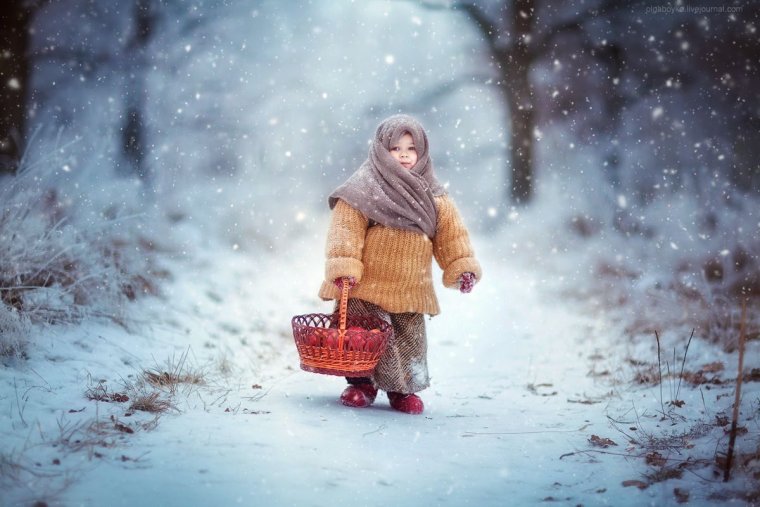 Детская фотосессия зимой