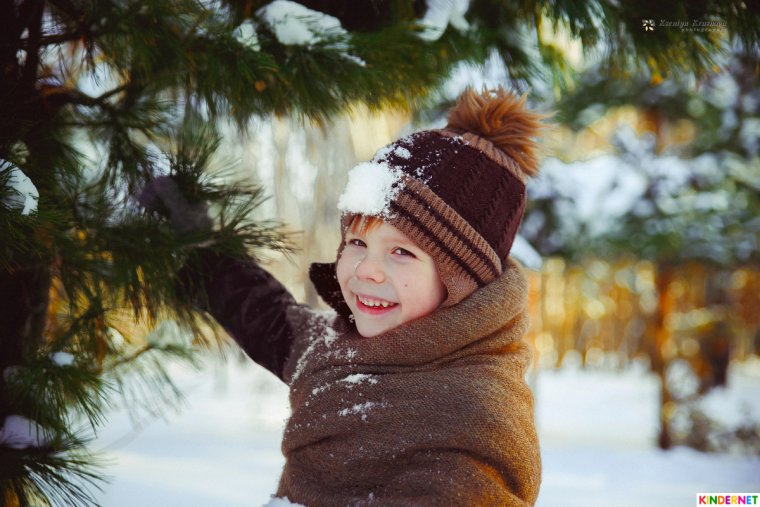 Зимняя фотосессия для мальчика