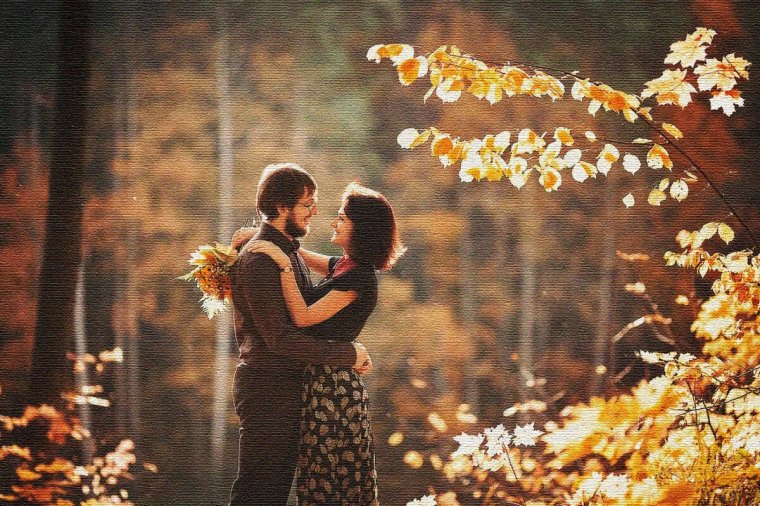 Влюбленные осенью