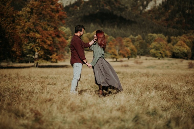 Влюбленные осенью Эстетика