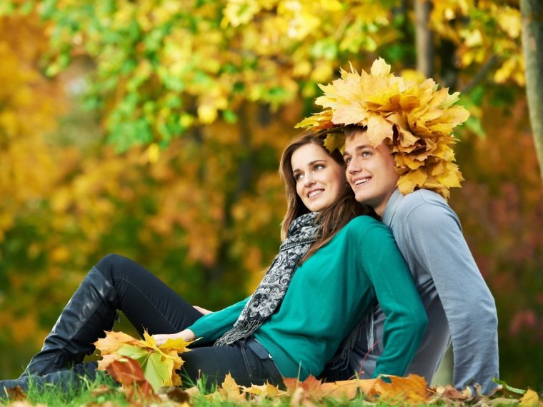 Осенняя фотосессия пары