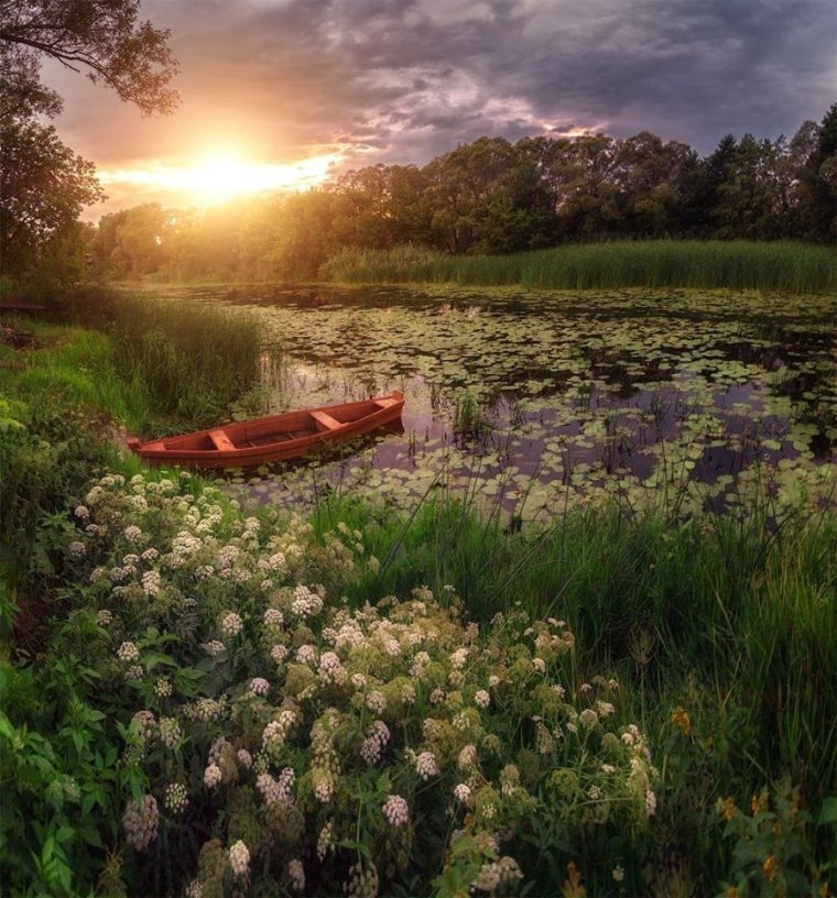 Красивые утренние пейзажи