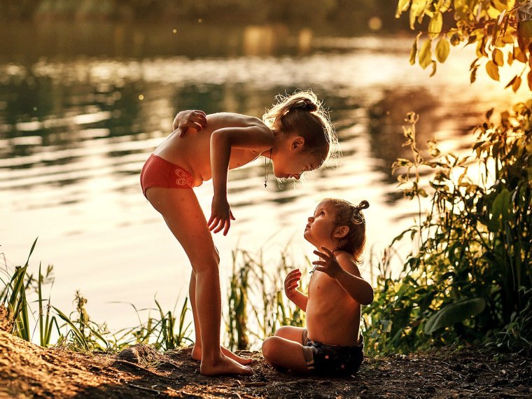 Семья на пляже