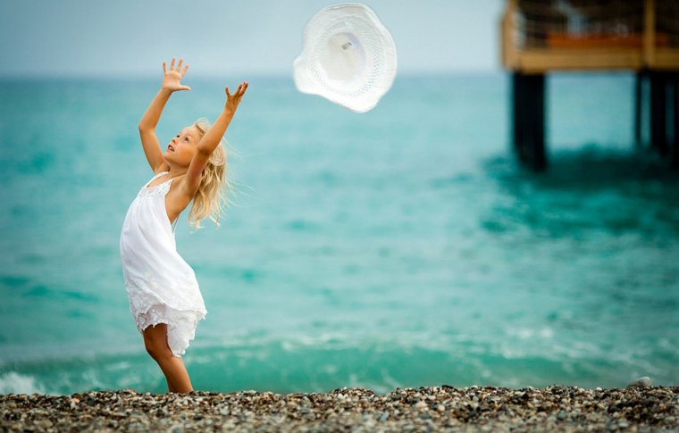 Ребенок новый год пляж