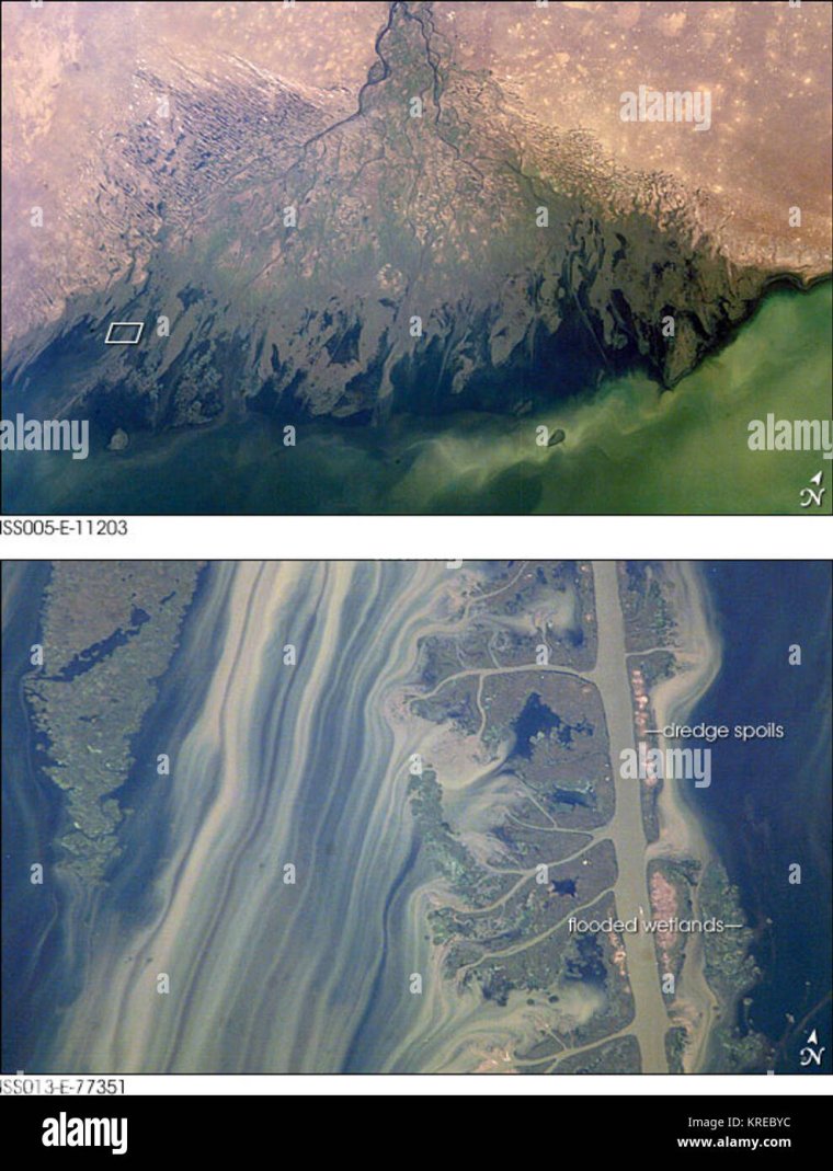 Дельта Волги сверху