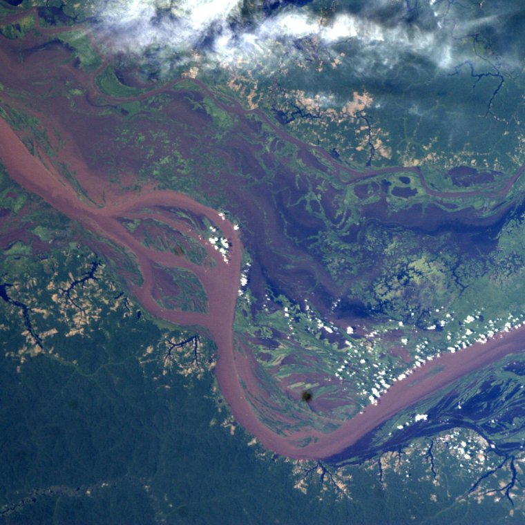 Дельта реки Лена из космоса