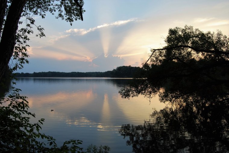 Рассвет на озере Шарташ