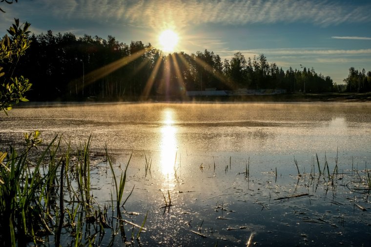 Озеро рассвет без фотошопа