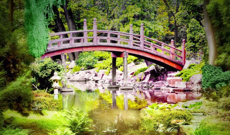 Красивые мостики через речку