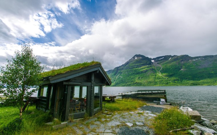 Норвегия фьорды и домики
