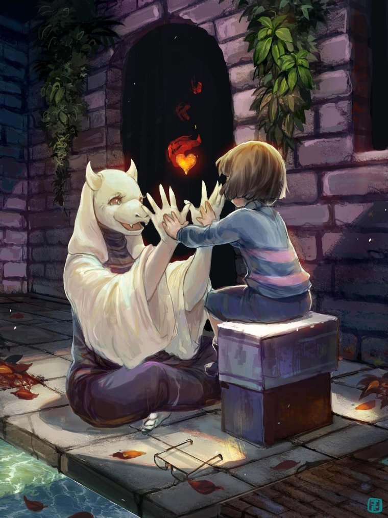 Undertale Toriel and Frisk