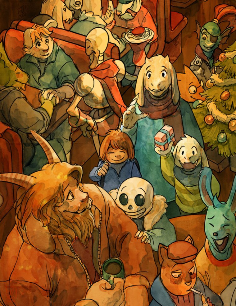 Undertale Christmas Art