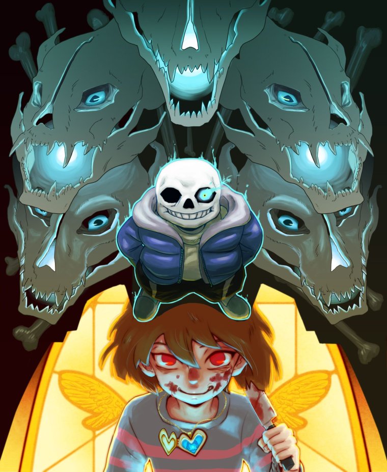 Chara Undertale Art битва