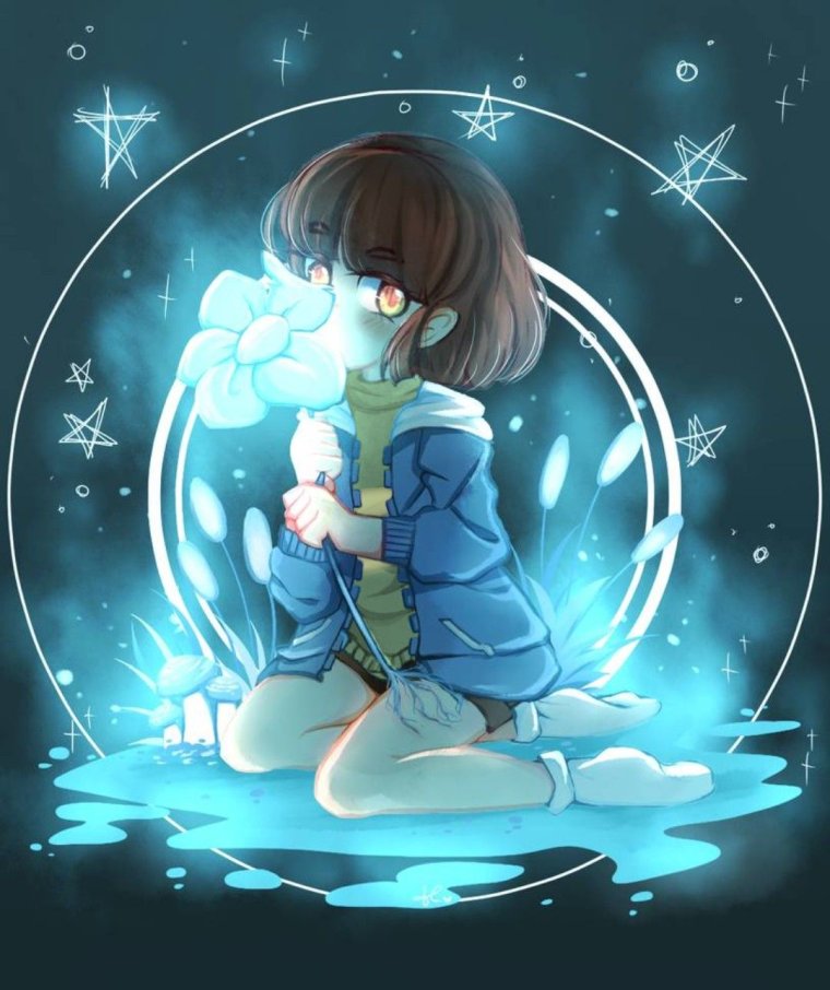Фриск Undertale арт аниме