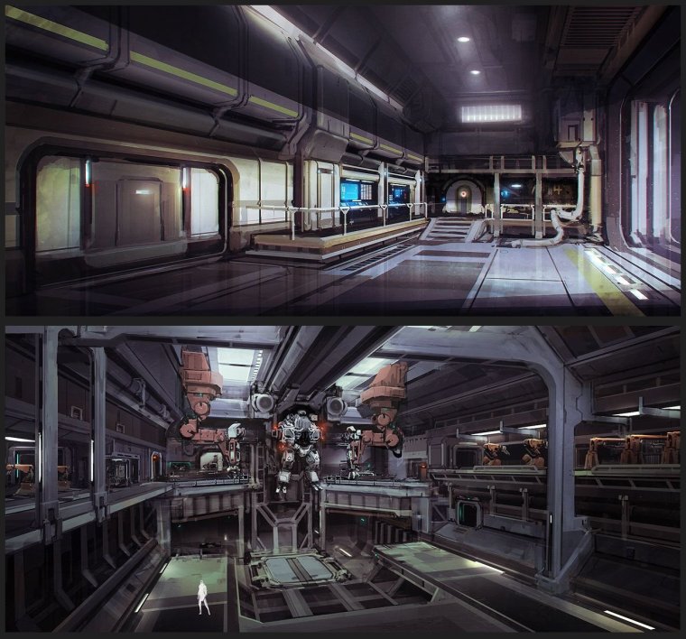Концепт арт environment Cyberpunk