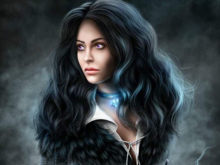 Девушка с черными волосами