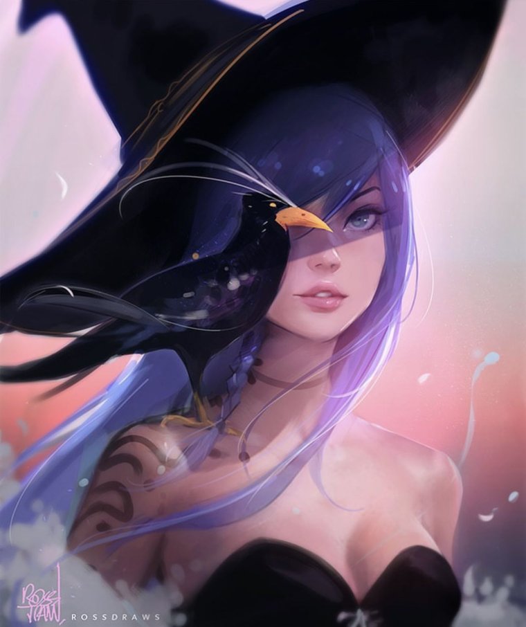 Девушка ведьма арт