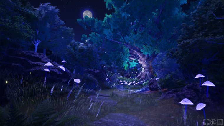 Ночной лес фэнтези